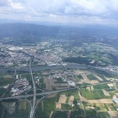 Verortung via Georeferenzierung der Kamera: Aufgenommen in der Nähe von Deggendorf, Deutschland in 1500 Meter
